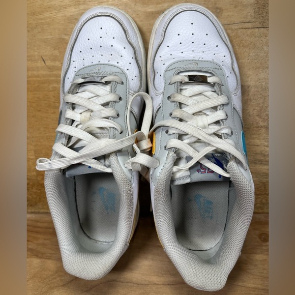 Nike NBA x Air Force 1 '07 LV8 75th Anniversary Fiesta Womens Sz 8.5 (7Y) Shoes - Picture 7 of 10